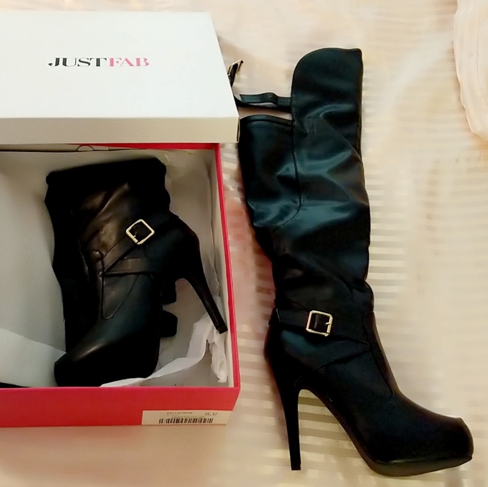 NWOT (Never worn) over the knee high heel boots